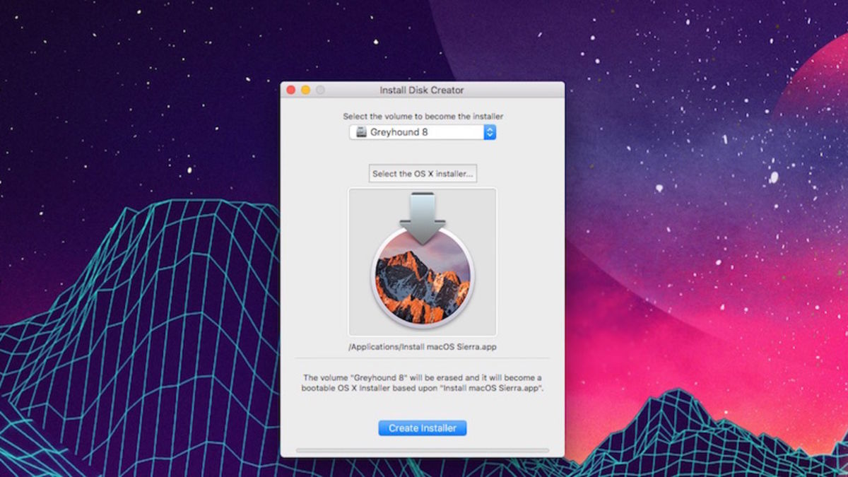Create mac os installer usb